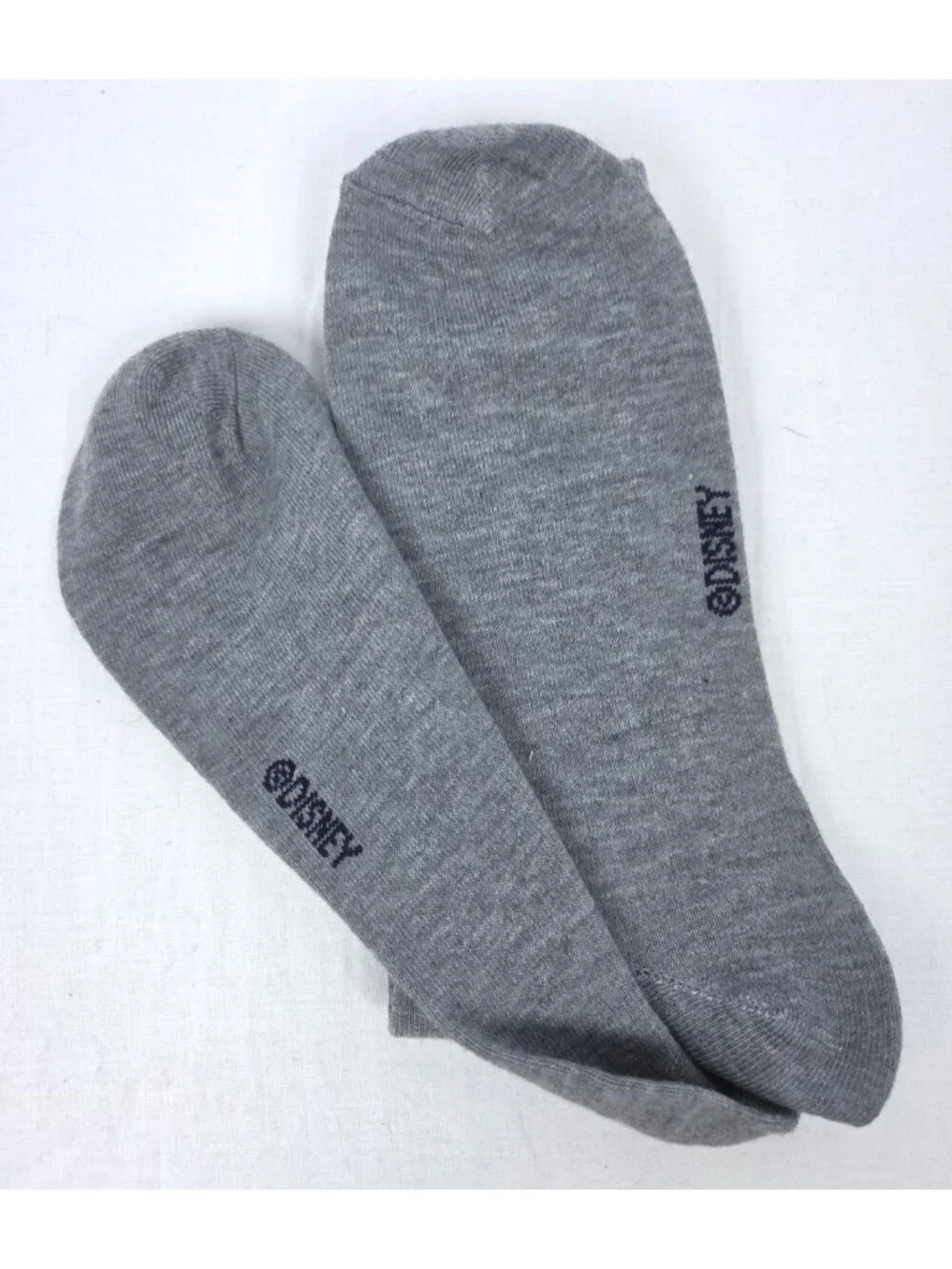 Disney Mickey Mouse Novelty Crew Socks Set (1-NWT Blue, 1-NWOT Gray) Size 10-13